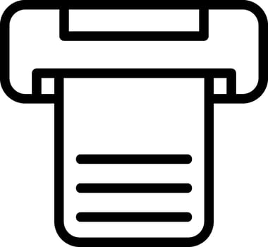 Black Print Outline Icon vector