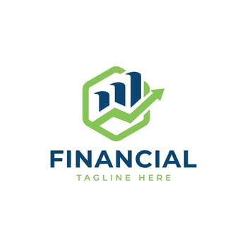 finance business accounting logo design financial marketing graph arrow growth vector