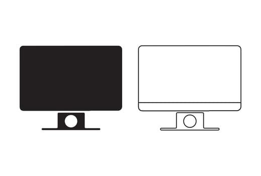 Computer Monitor icon design and art llustration. vector