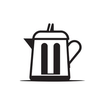 Tea Pot Icon for Kitchen, Beverage vector