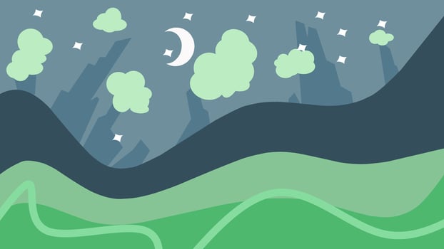 Abstract Green Summer landscape background vector