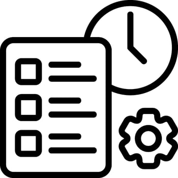 Project Management Outline Style Icon vector