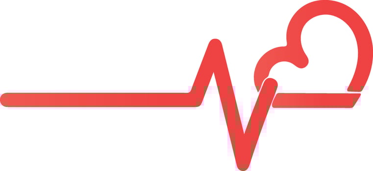 Minimal Heart Health Logo Illustration On White Background vector