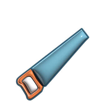 3D Cartoon Saw Woodworking Tool Icons png