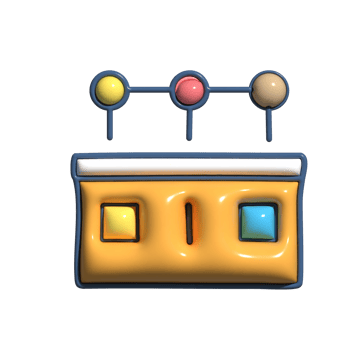 3D Cartoon Industrial Production Manufacturing Icons png