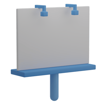 3D Billboard Illustration Icon Render png