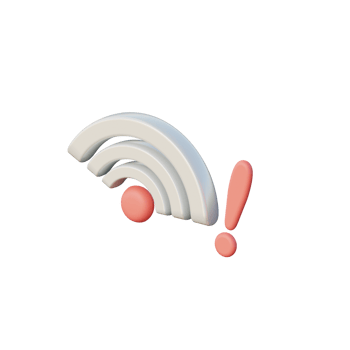 3D Connection Lost Illustration Icon Render png
