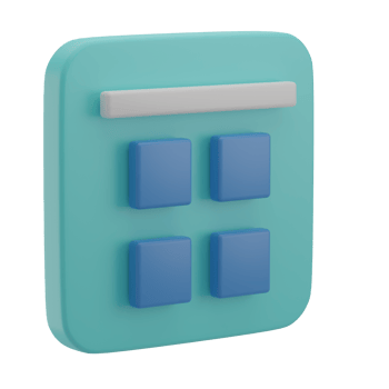3D Dashboard Illustration Icon Render png