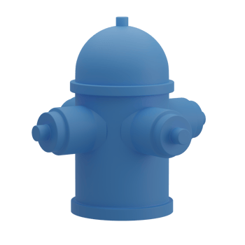 3D Fire Hydrant Illustration Icon Render png
