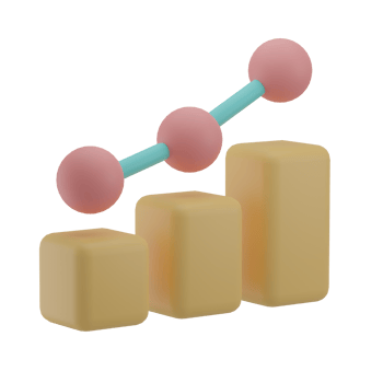 3D Graph Illustration Icon Isolated png