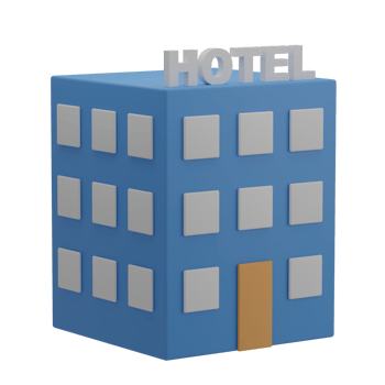 3D Hotel Illustration Icon Render png