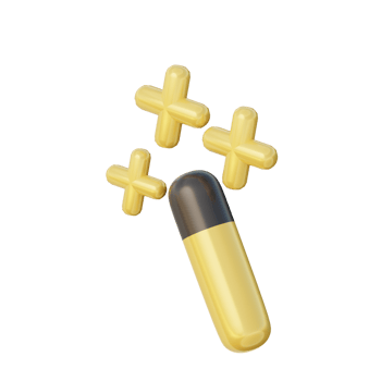 3D Magic Wand Illustration Icon Render png