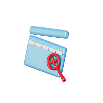 3D Media Not Found Illustration Icon Render png