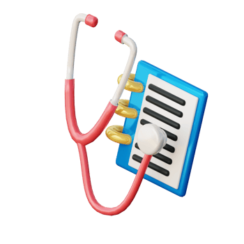 3D Medical Report Illustration Icon Render png