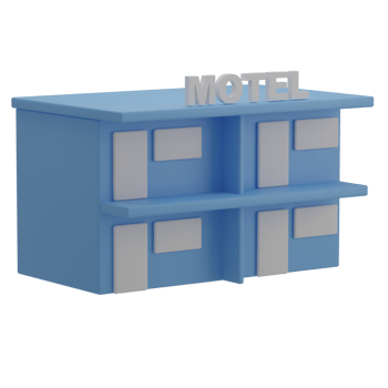 3D Motel Illustration Icon Render png