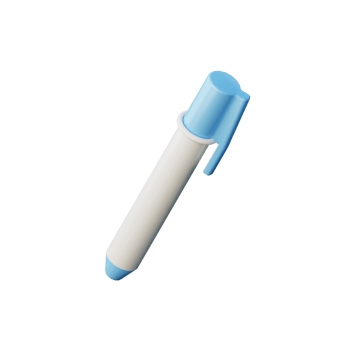 3D Pen Illustration Icon Render png