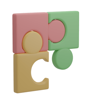 3D Puzzle Illustration Icon Isolated png