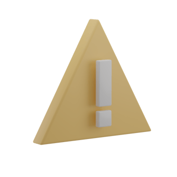 3D Warning Illustration Icon Isolated png