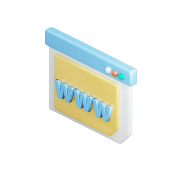 3D Website Illustration Icon png