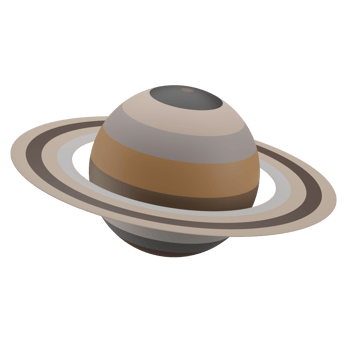 3D Saturn Icon Render Illustration png