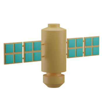 3D Space Module Icon Render Illustration png