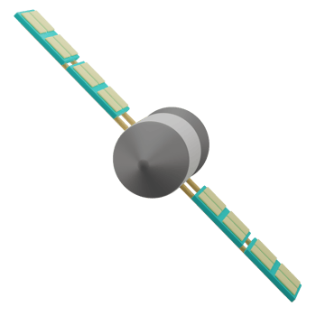 3D Apollo Satellite Icon Render Illustration png