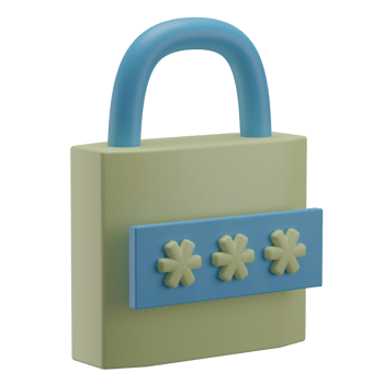 3D Cyber Securtity Icon Render Illustration png