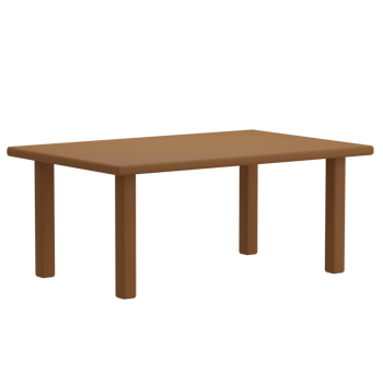 3D Dining Table Icon Render Illustration png