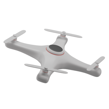 3D Drone Icon Render Illustration png