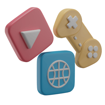 3D Entertainment Icon Render Illustration png