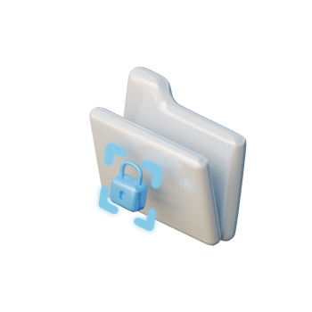 3D Locked Folder Security Icon Render Illustration png