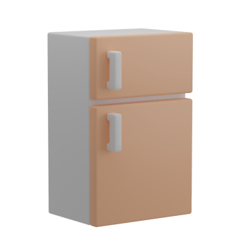 3D Fridge Icon Render Illustration png