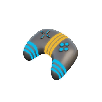 3D Gaming Controller Icon Render Illustration png