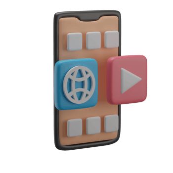 3D Media Icon Render Illustration png