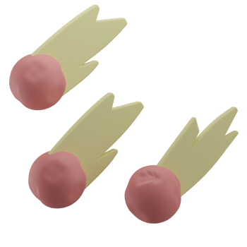 3D Meteor Icon Render Illustration png