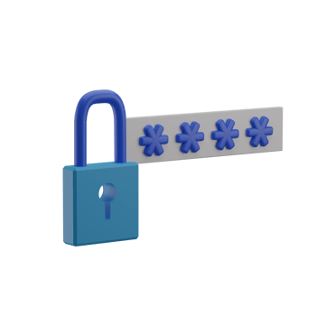 3D Password Protected Icon Render Illustration png