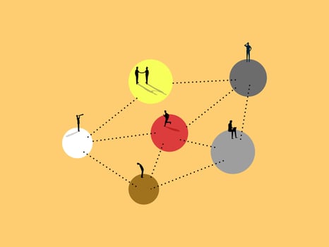 Business Team and Business Activities, People Network vector
