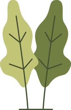Two Tone Foliage vector