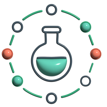 3D Cartoon Chemistry Science Lab Icons png