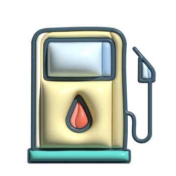 3D Cartoon Fuel Energy Resource Icons png