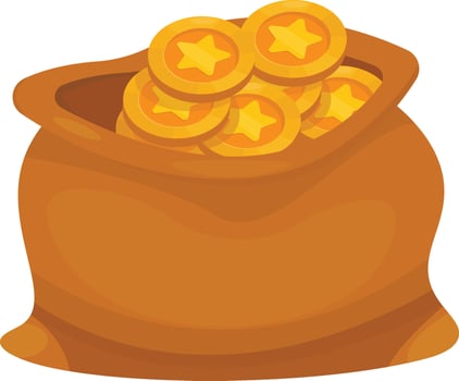 Gold Coins Sack Full vector