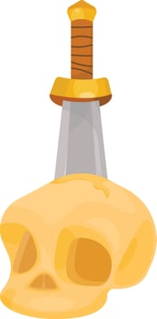 Skull and Dagger vector