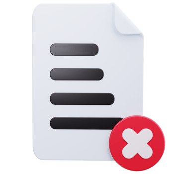 3D Icon Document Error png