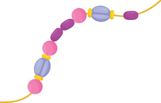 Pink and Purple Beaded vector