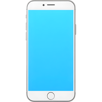 Modern Smartphone with Blank Blue Screen png