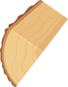 Quarter Wood Piece vector