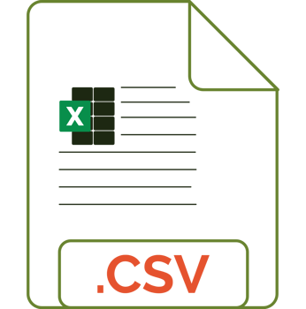 Csv File Icon Orange Outline png