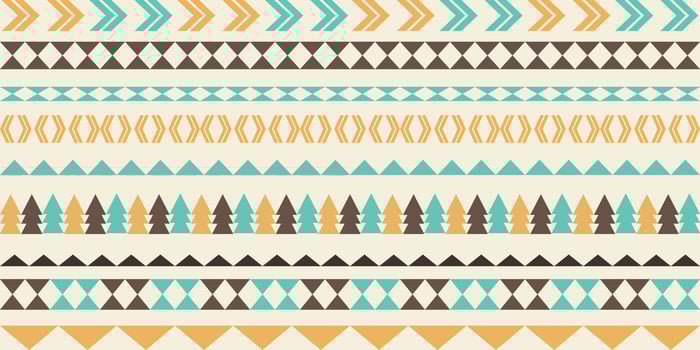 Intricate geometric ethnic border,modern tribal aesthetic. brown,turquoise,yellow abstract motifs on beige background traditional folk textiles print,invitations frame,cultural comtemporary design vector