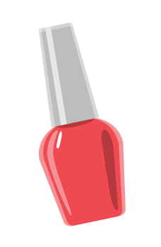 Illustration of a Bottle of Nail Polish png