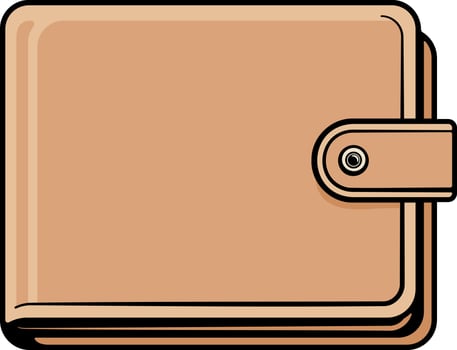 Colorful illustration of a wallet or purse with a clasp, isolated on transparent background. Financial accessory for apps, ads, web, or print design. vector
